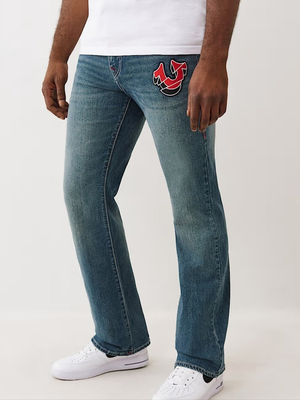 Men's True Religion Billy Flap Bootcut Jeans Size 36×29 Y2K Streetwear Stretch
